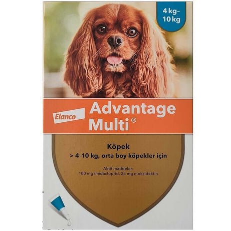 Advantage Multi (Elanco) 4-10 kg Köpekler için İç-Dış Paraziter / 3 pipet