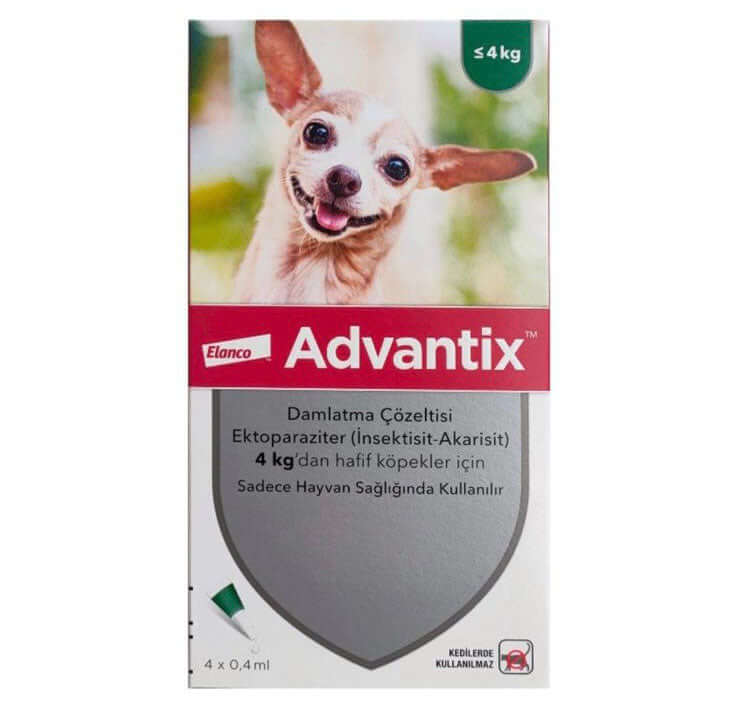 Advantix (Elanco) < 4 Kg Köpekler için Dış Parazit Ense Damlası / 4 pipet