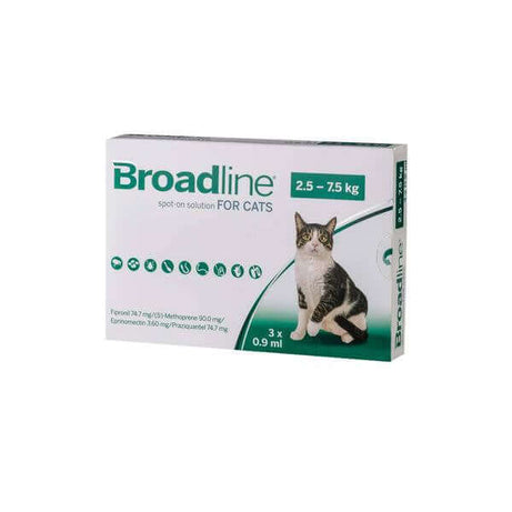 Broadline Kedi Ense Damlası / 2.5-7.5 kg arası / 3 pipet