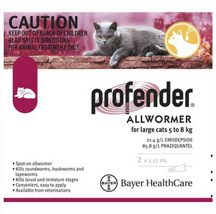 Profender Elanco 5-8 kg Kediler için İç Parazit damlası / 1 adet