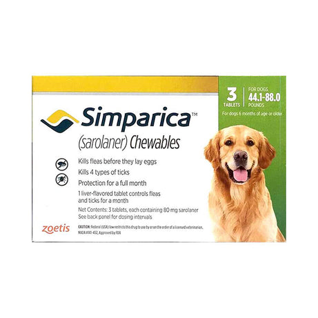 Simparica Köpek (20 - 40 Kg) Çiğneme 3'lü Tablet