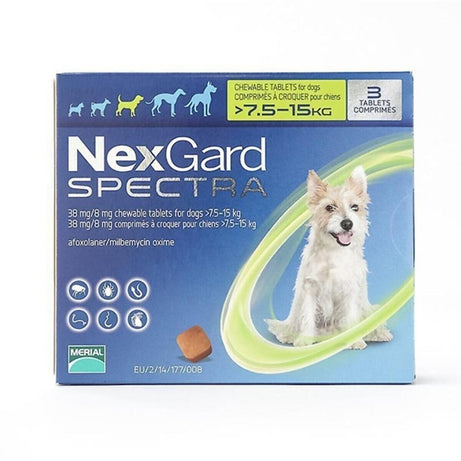 NexgardSpectra (7,5-15 kg) Köpekler İçin İç Dış Parazit 3 Tablet