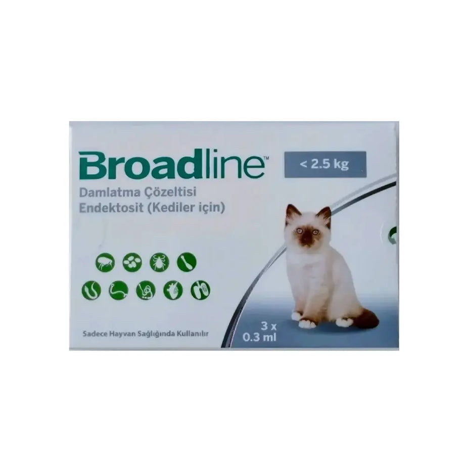 Broadline < 2.5 Kgdan Hafif Yavru Kedi Ense Damla (0.3 ml)