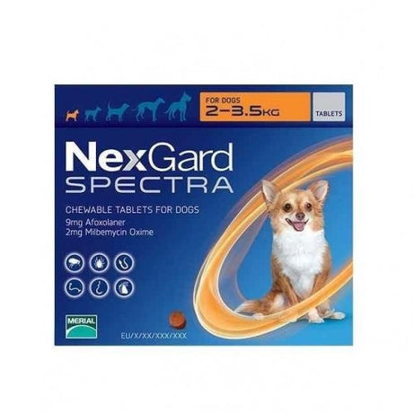 NexgardSpectra (2-3.5 kg) Köpekler İçin İç Dış Parazit 3 Tablet