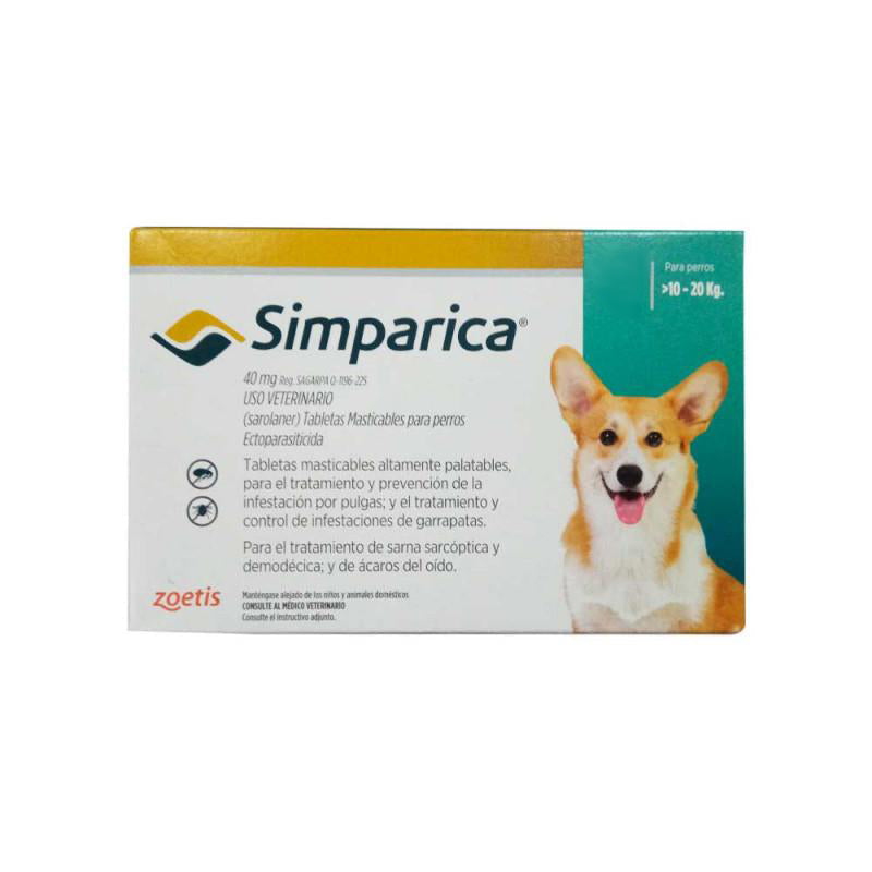 Simparica Köpek (10 -20 Kg) Çiğneme 3'lü Tablet