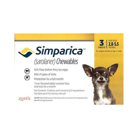 Simparica Köpek (1.3-2.5 Kg) Çiğneme 3'lü Tablet